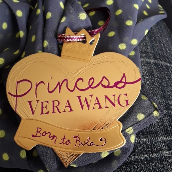 NWT Vera Wang polka junior girl button down blouse - Picture 6 of 8